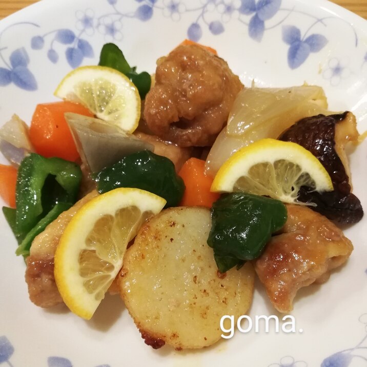 絶品・鶏もも肉と野菜のすし酢和え~母の日~